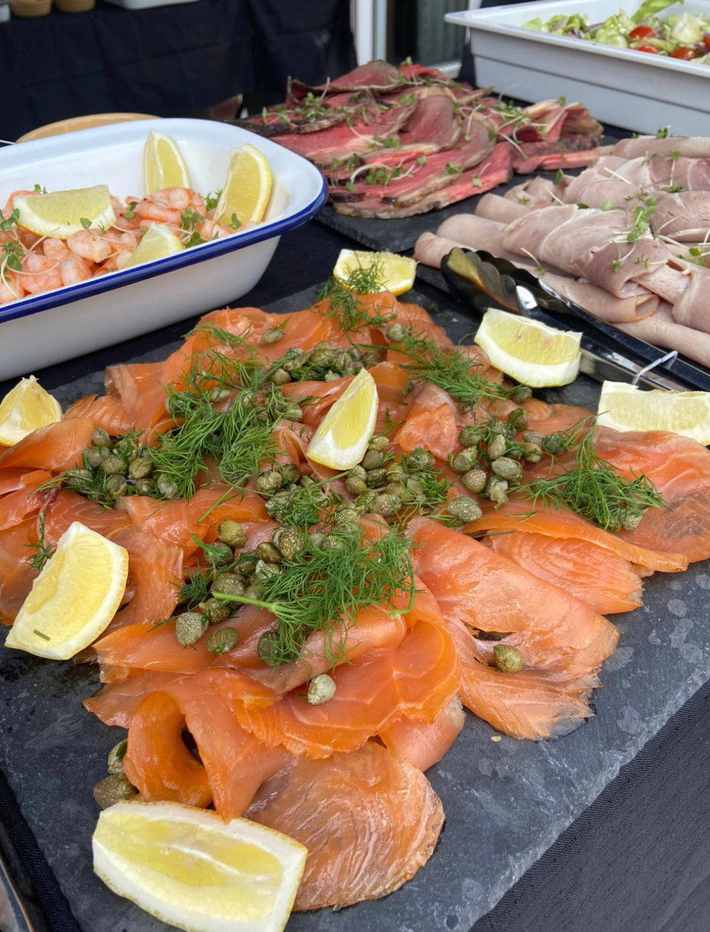 Salmon, Beef & Ham Slices (Serves Approx 10)